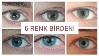 Hypnose lens 6 renk bu videoda!  AMBER, KATRE, TUĞBA, SEA BLUE, LOLİTA BLUE, AZUL