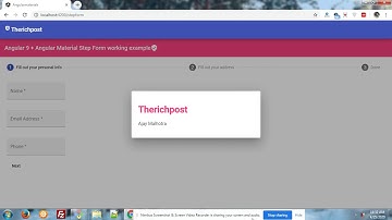 Angular 9 + Angular Material Step Form working example
