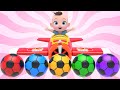 Airplane color balls  johny johny yes papa more nursery rhymes  kindergarten  limeandtoys