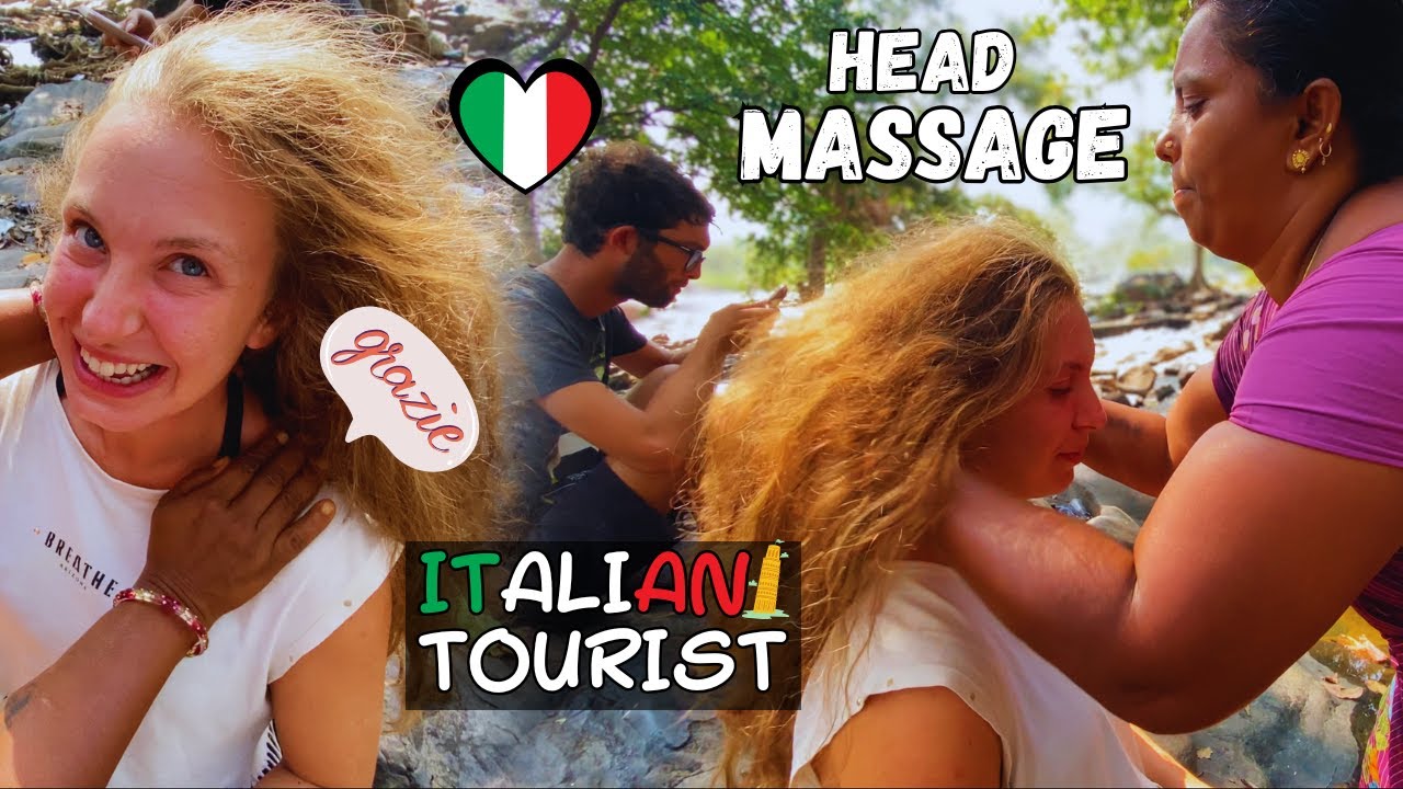 Italian Girl Like's Hogenakkal Massage | Outdoor Massage #hogenakkal #massage 