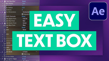 Create Easy Text Backgrounds with After Effects - A Simple Tutorial