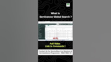 What is ServiceNow Global search | By Veda Technologies