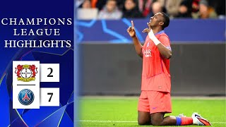 Bayer Leverkusen - PSG | 2-7 | Résumé | Ligue des Champions 2025-26 | leverkusen psg