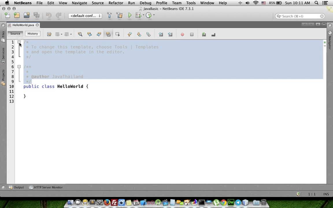 เรียน java แบบง่ายๆ ตอน 01 hello world - YouTube