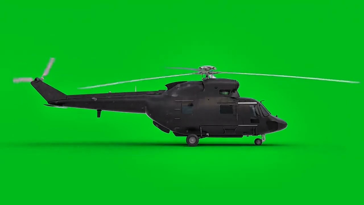 Helicopter Green Screen | HD Helicopter Video Stock Video | Green Screen Overlay Effects