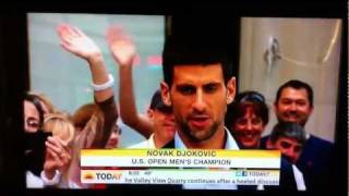 Novak Djokovic on the Today Show after US Open 2011 Win