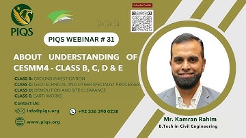 PIQS Webinar #31 | About Understanding of CESMM 4th Edition | Class B,C,D,E | 2nd Seesion for Series