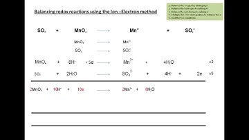 Redox reactions : Ion -  electron method (acidic medium)