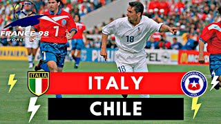 Italy vs Chile 2-2 All Goals & Highlights ( 1998 World Cup )