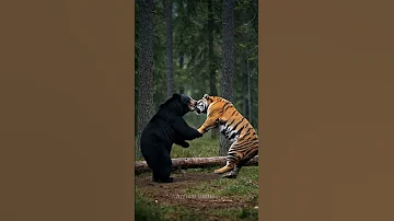 Asiatic Black Bear Vs Siberian Tiger Taiga Tussle 