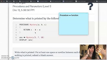AP CSP 1.2.1 Procedures in DeltaMath