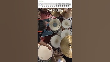 7/4 Double Bass Shuffle #billycobham #doublebass #shuffle #doublebassshuffle #mahavishnu #drumlesson