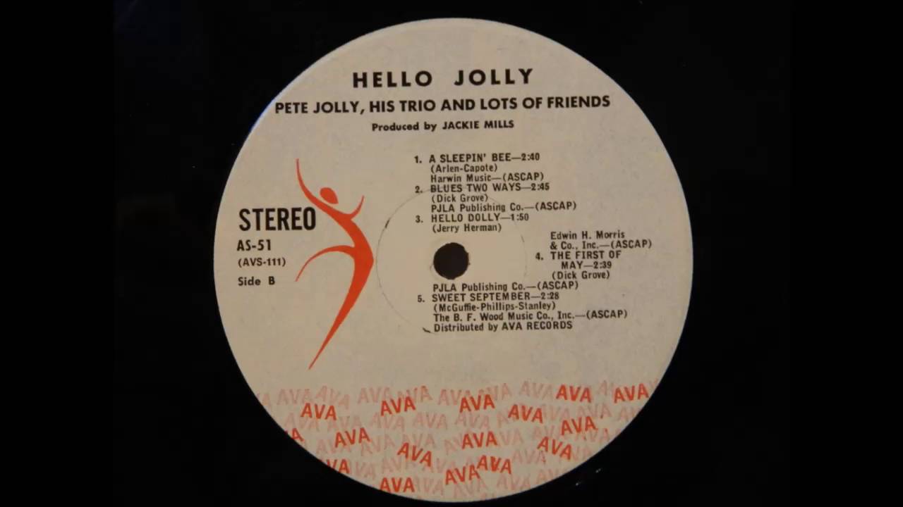SWEET SEPTEMBER 　THE PETE JOLLY ピート・ジョリー Sweet September - YouTube