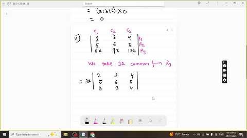 Problems on Properties of Determinant I Determinat and Matrices I Class XI