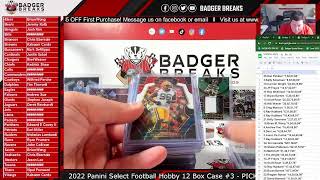 2022 Panini Select Football Hobby 12 Box Case #3 - PICK YOUR TEAM