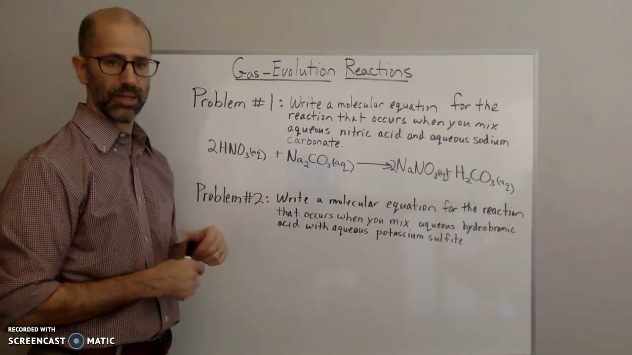 Gas-Evolution Reactions Practice Problems