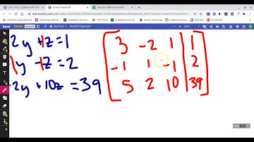 Solving Systsems with Matrices (Desmos)