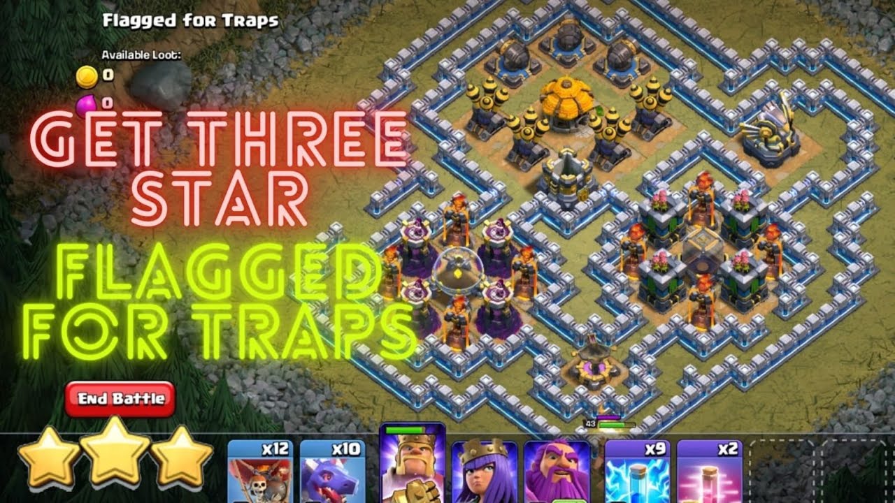 How to get 3 star in FLAGGED FOR TRAPS || Clash of clans - YouTube
