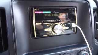 CHEVY SILVERADO 2014 PIONEER DOUBLE DIN RADIO USB FHX500UI