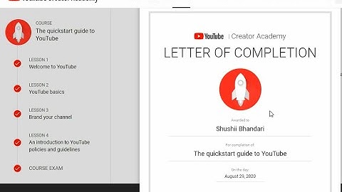 YouTube | YouTube course exam | The Quick start guide to YouTube | Get certified from YouTube |