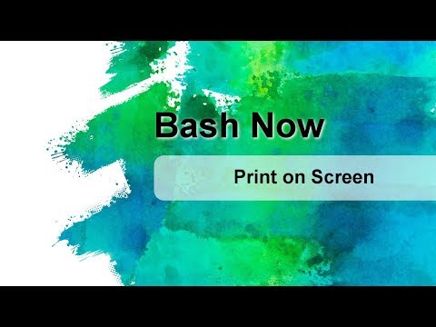 Simple script to print on screen - BashNow