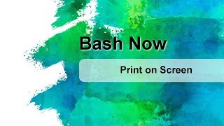Simple script to print on screen - BashNow