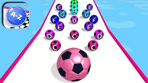 A-Z Run Gameplay All Levels iOS, Android Mobile Walkthrough Going Ball Game New Update Level QWBALY