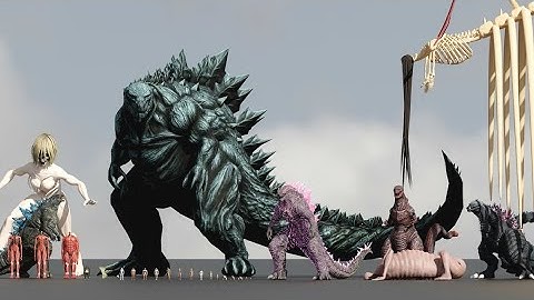 Attack Titan vs Godzilla Size Comparison 3D 🔥🦖💥 UNBELIEVABLE | Explained in English 🇺🇸