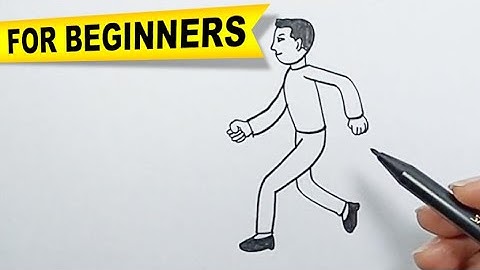 Cara menggambar orang berjalan | Gambar Sederhana