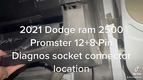 2021 Dodge Ram promaster 12 + 8 pin connector location