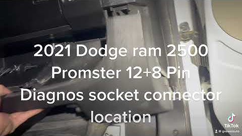 2021 Dodge Ram promaster 12 + 8 pin connector location