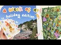 A week of art  holiday edition lots of collaging and painting a coaster