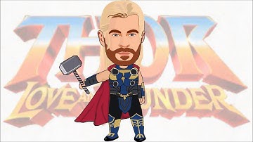 How to draw Thor - Chris Hemsworth | Thor Love and Thunder