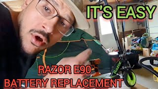 Razor Scooter E90 Battery Replacement No Experience Necessary