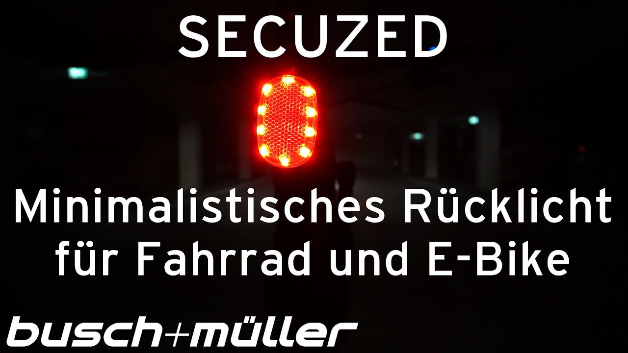 Busch & Müller Secula E LED E-Bike Rücklicht Fahrrad Reflektor Leuchte  Strebe 