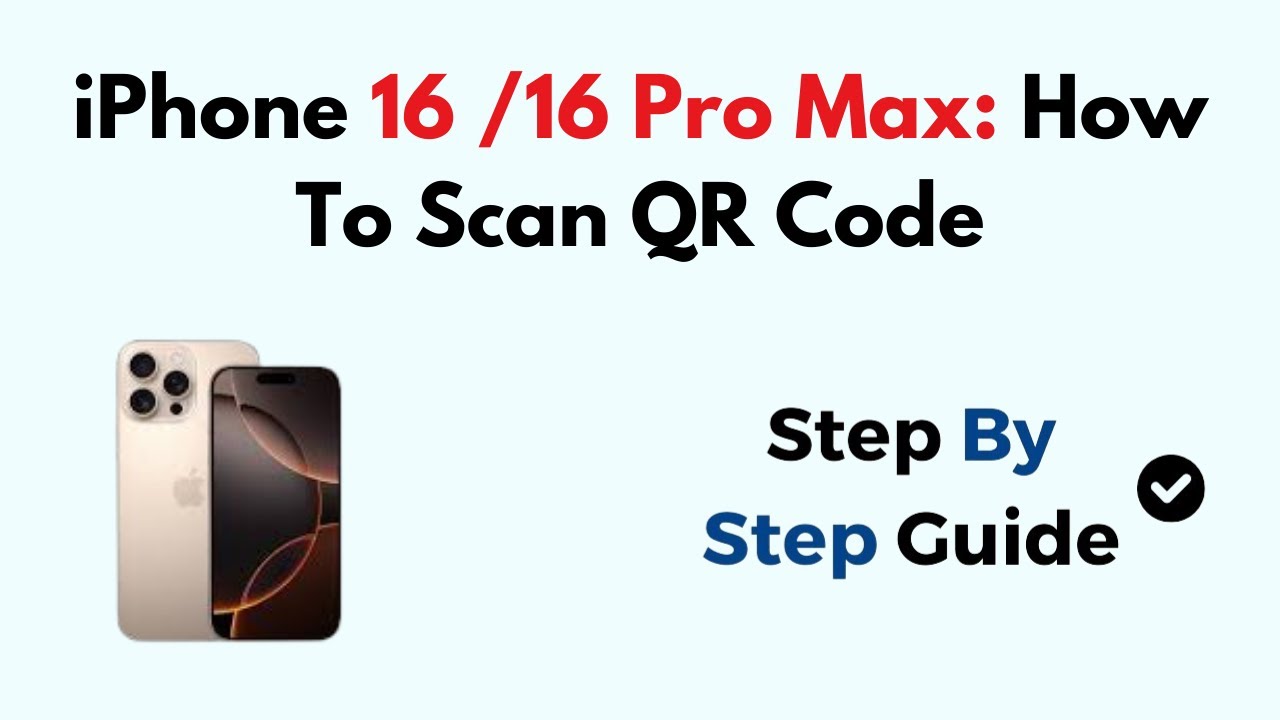 iPhone 16 /16 Pro Max: How To Scan QR Code - YouTube