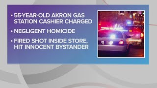 Akron gas station clerk arrested, charged after innocent bystander shot amid alleged argument dies