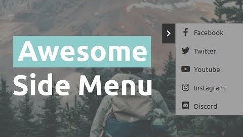 Awesome Social Media Side Menu Using HTML CSS  JQuery