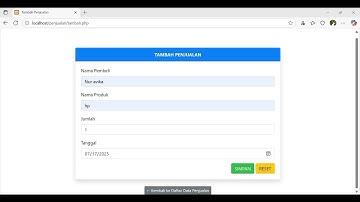 Tutorial CRUD Penjualan dengan PHP & MySQL | Tugas Akhir Pemrograman Web