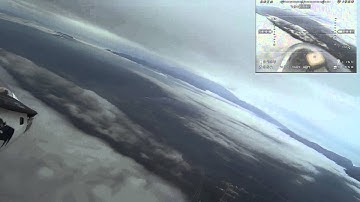 FPV ASW-28 2.6m- in clouds flight and strong winds drifting