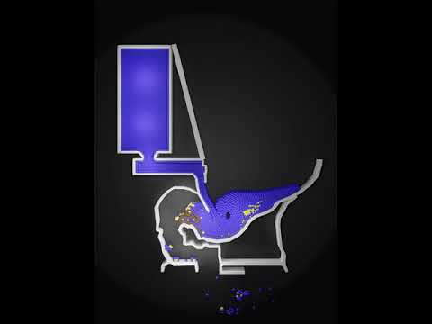 Particle Simulation #7 : Move Like Fluid Simulation Toilet Scene