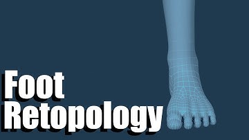 [Blender] Retopology part  4: Foot [lazy and stupid way of retopology]