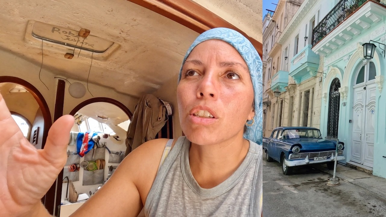 ⁣Cycling from my sailboat to Havana