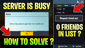 Bgmi Server is busy please try again later error code db error // Bgmi Login Problem