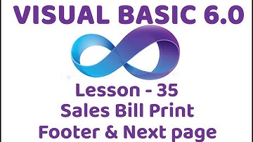 Visual Basic 6.0 | Sales bill print footer & next page