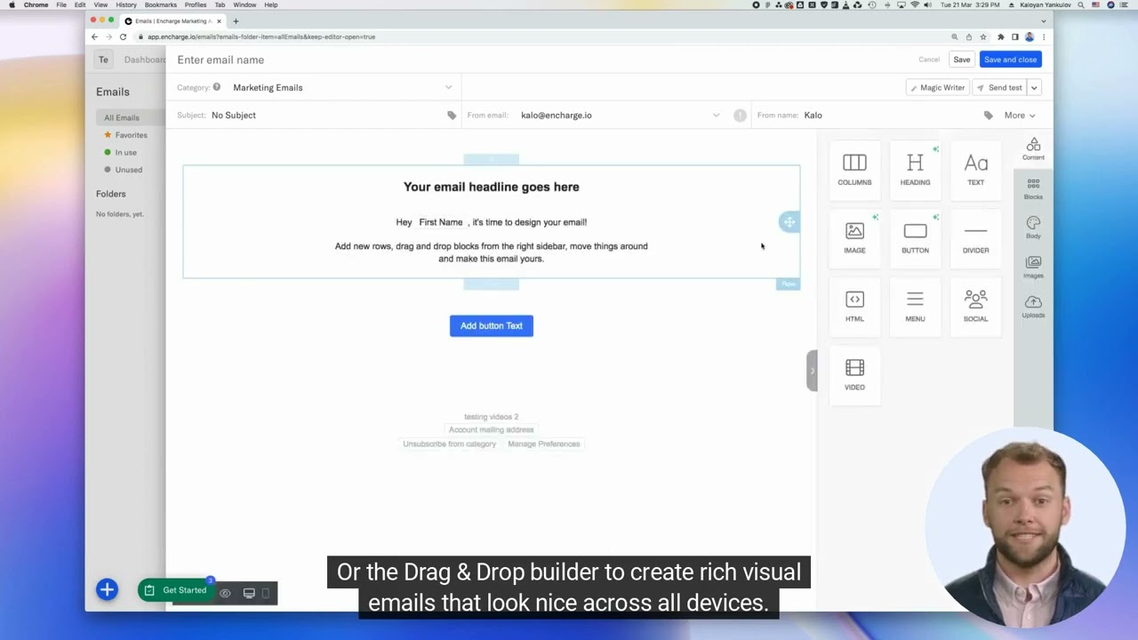 Encharge Emails Tutorial