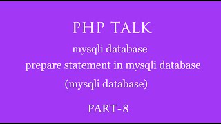 Mysqli databse in php hindi part-8(prepare statment) in mysqli database php