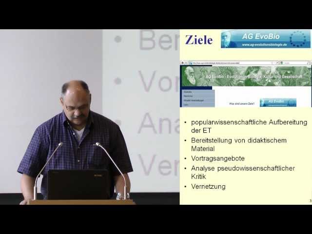 Beyer: AG Evobio;Eugenie Scott on Evolution vs. Creationism;Allmacht oder Ohnmacht? Über Gottes Wirken in der Welt;Schuster: Evolution und Design;Kreiner: Die 'verfluchte' Theorie - Über christlichen Antidarwinismus