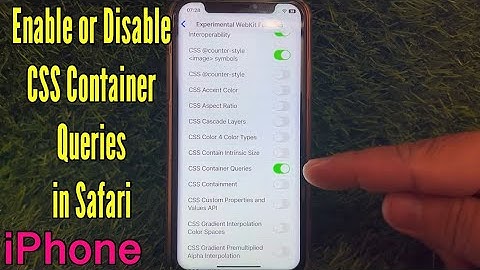 How to Enable or Disable CSS Contain Intrinsic Size in Safari on iPhone X
