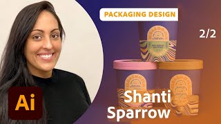 Playing with Ice Cream - Packaging Design with Shanti Sparrow - 2 of 2 | Adobe Creative Cloud screenshot 3